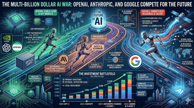 The Multi-Billion Dollar AI War: OpenAI, Anthropic, and Google Compete for the Future