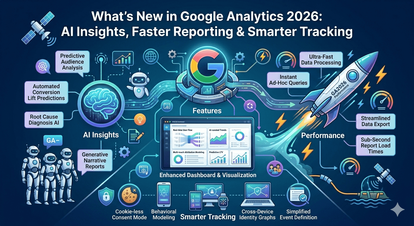 What’s New in Google Analytics 2026: AI Insights, Faster Reporting & Smarter Tracking